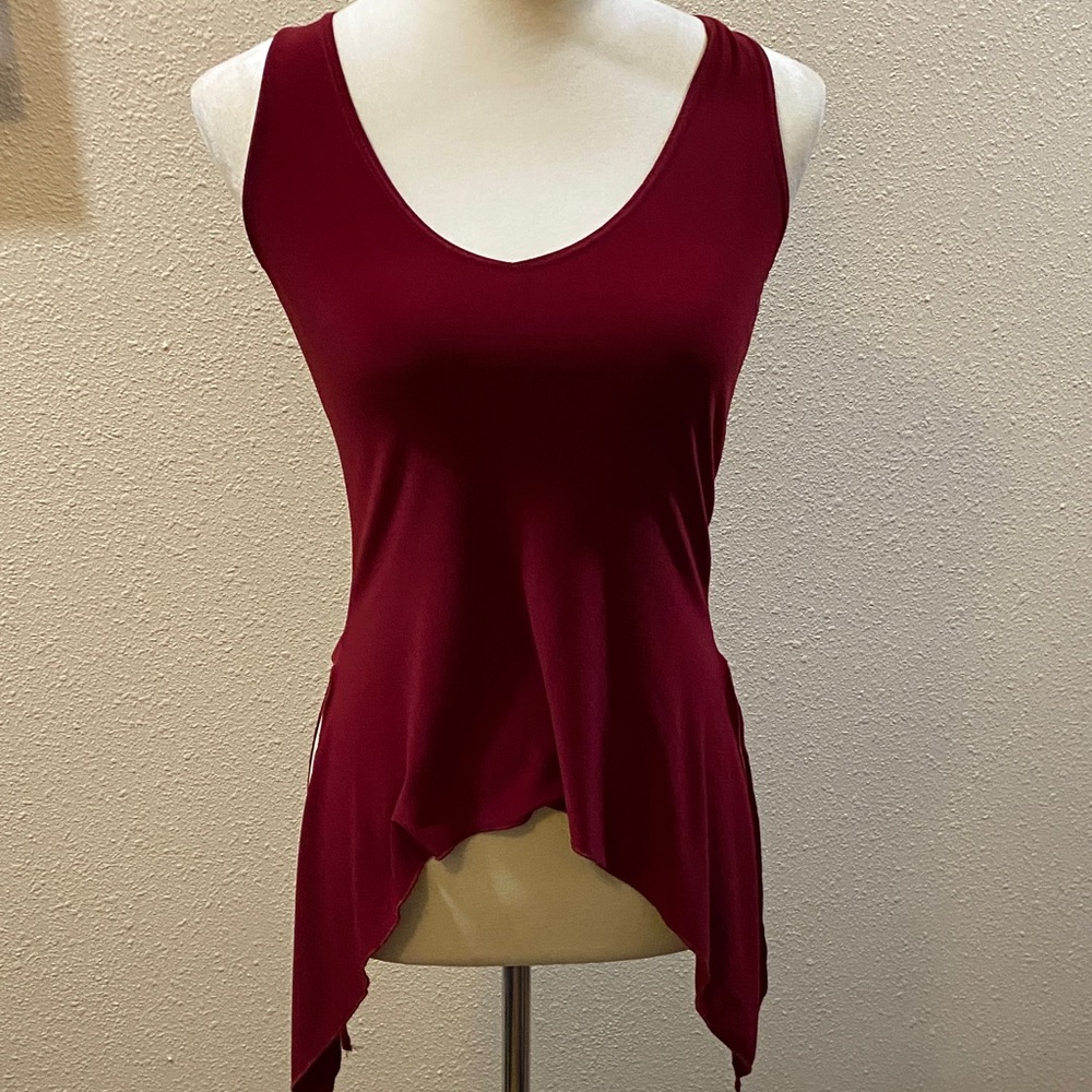 ONE Love ❤️ Burgundy Sleeveless Tank Top